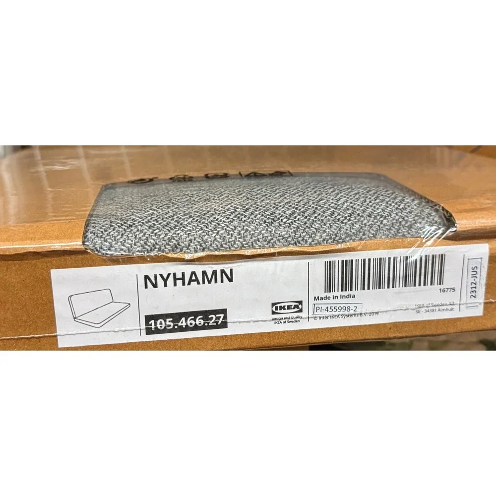 IKEA NYHAMN Cover for sleeper sofa, Skartofta black/light gray 105.466.27 New